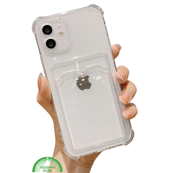 Transparant Hoesje voor iPhone 12 met Kaarthouder Handig, Slank &amp; Shockproof – foto 4
