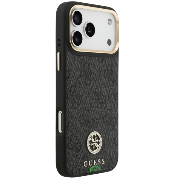 Hoesje voor iPhone 17 Pro Zwart Guess afneembare schouder- en polsband – foto 2