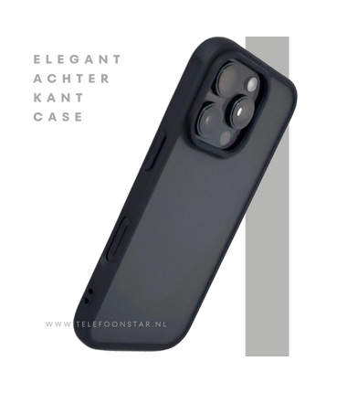 iPhone 16 Pro Max Zwart Hoesje Mat Design Strakke Achterkant Bescherming