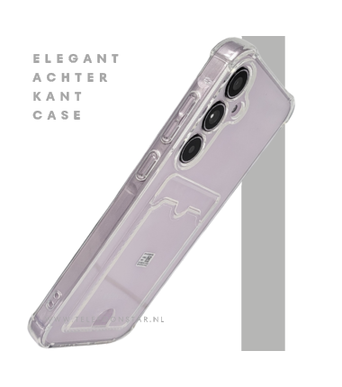 Samsung Galaxy A56 Transparant Hoesje met Kaartvak &ndash; Schokbestendige Backcover
