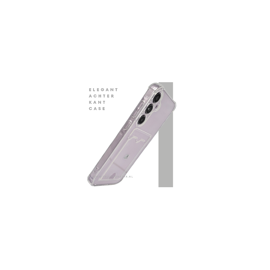 Flexibel Transparant Bumper Case met Kaartvak voor Samsung S24 FE
