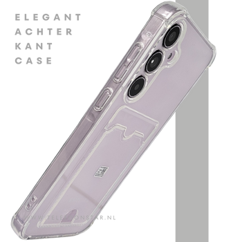 Samsung Galaxy A36 Transparant Hoesje met Kaartvak &ndash; Schokbestendige Backcover
