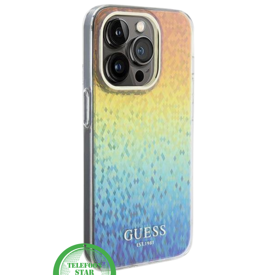 iPhone 15 Pro Max Shine Hoesje &ndash; Stijlvol Diamantpatroon met Glans