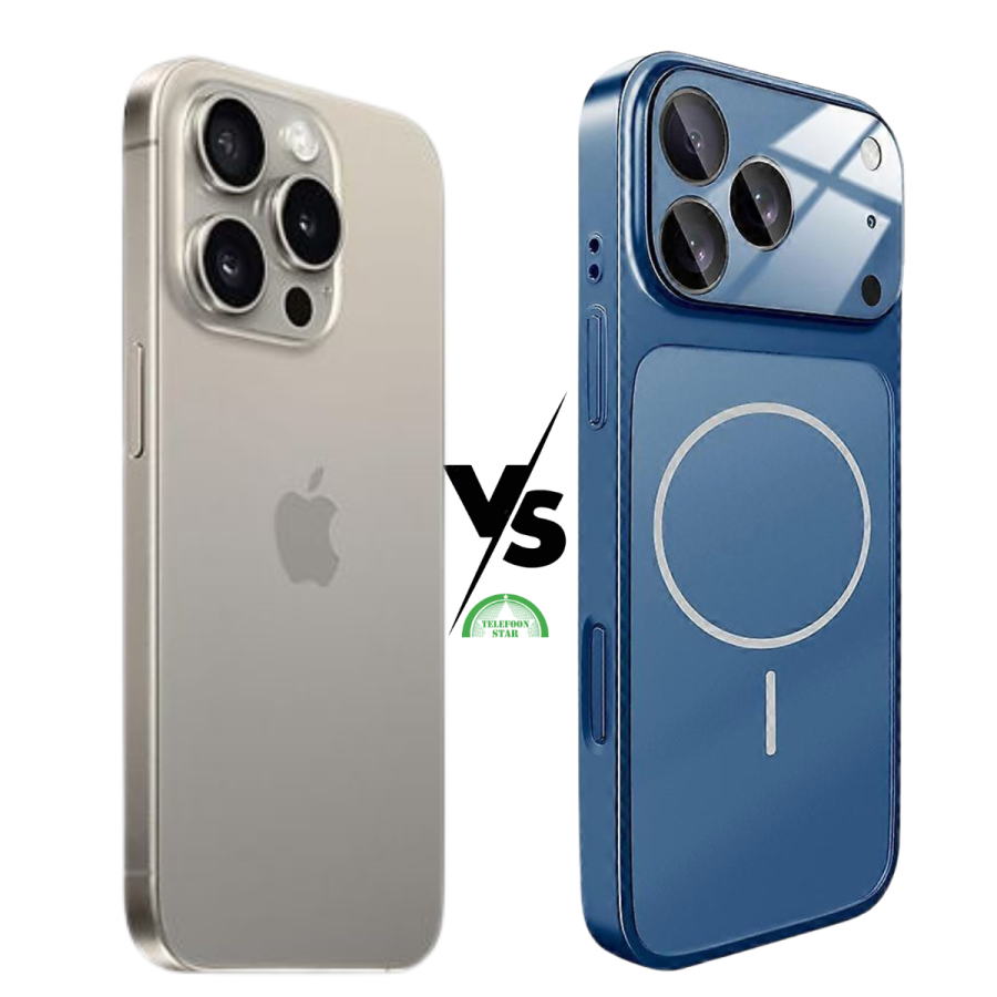 iPhone 15 Pro Max naar iPhone 17 Pro Max Blauw Transformer Flex Case