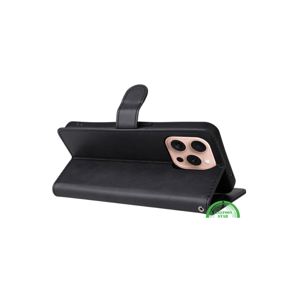 Bookcase Hoesje voor iPhone 16 Pro Max - Zwart Magnetische sluiting voor veilige bescherming | Telefoonstar – foto 4