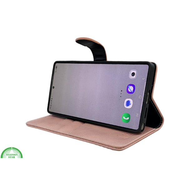 S25 Edge Lichtroze Boek Leer 100% – foto 4