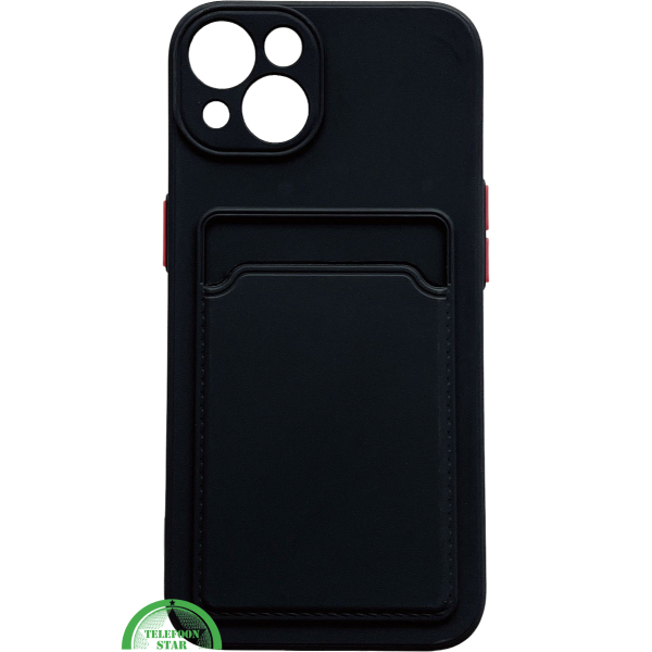 Zwart Transparant Shockproof Hoesje voor iPhone 15 met Kaarthouder &ndash; Praktisch &amp; Supersterk – foto 4