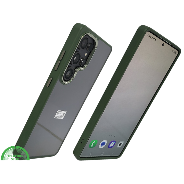 Samsung Galaxy S25 Ultra Hoesje Transparant Groen Schokbestendig – foto 2