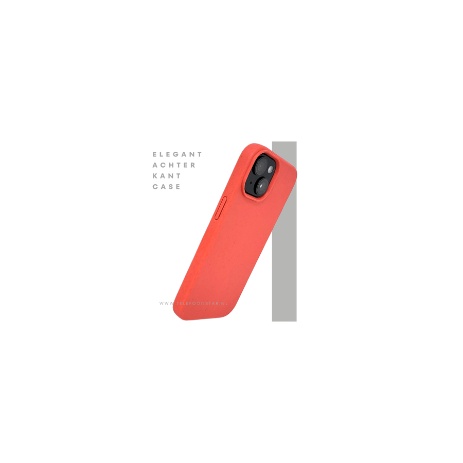 iPhone 15 Hoesje &ndash; Oranje Met Spikkeltextuur | Fel, Fris &amp; Functioneel