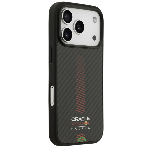 Hoesje voor iPhone 17 Pro Zwart Carbon Look met Rode Accentlijn – foto 2