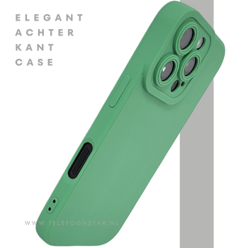 iPhone 16 Pro Groen Hoesje Mat Design Met Verhoogde Camerabescherming