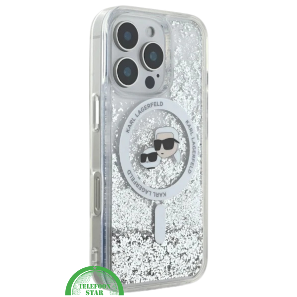 iPhone 16 Pro Glitter Hoesje &ndash; Transparant Zilver | Luxe Bescherming met Sprankelende Stijl – foto 2