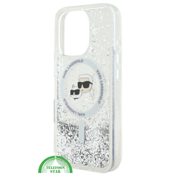 iPhone 16 Pro Glitter Hoesje &ndash; Transparant Zilver | Luxe Bescherming met Sprankelende Stijl – foto 3