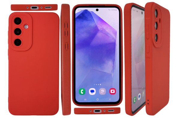 Samsung Galaxy A36 Hoesje Rood Schokbestendige Siliconen Backcover