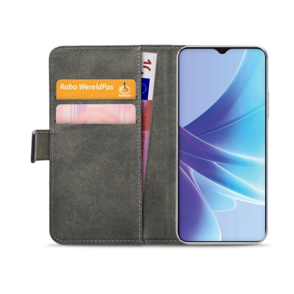 Oppo A57s Bookcover Zwart – foto 4