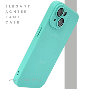 iPhone 15 Hoesje &ndash; Turquoise Met MagSafe | Fris, Functioneel & Kleurvol