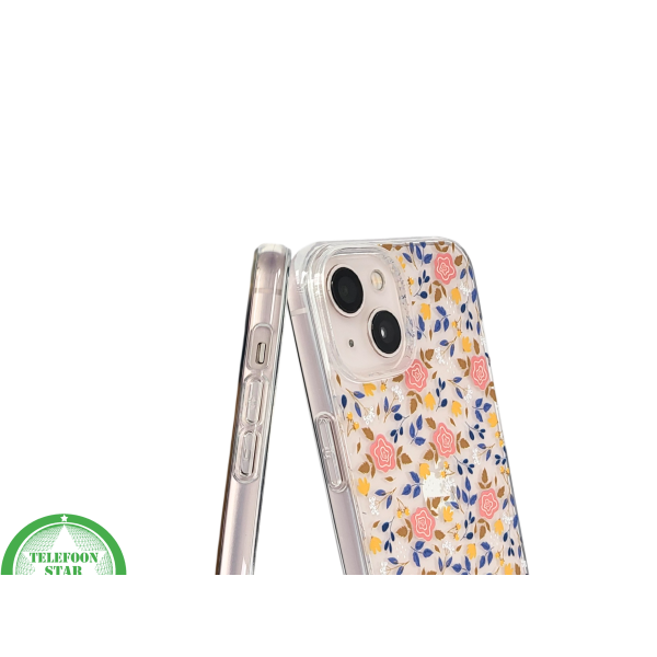 RoseLeaf Soft Case &ndash; iPhone 13 / 14 Bloemen Hoesje met Rozen | Telefoonstar.nl – foto 6