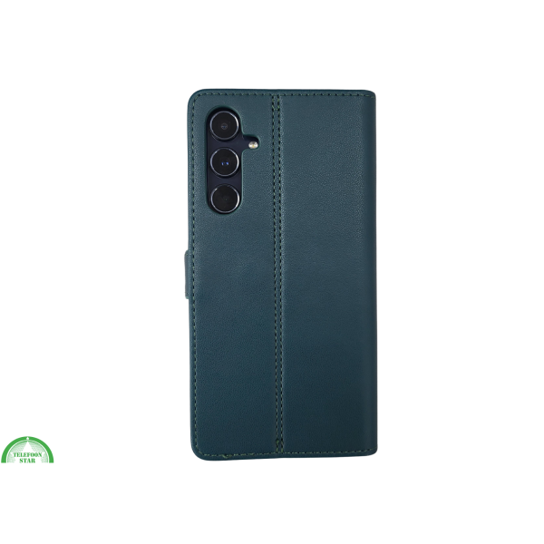 S25 Boek Case Leer Wallet Case Denim Blauw – foto 4
