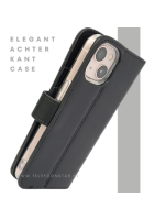 Zwart Bookcase Hoesje iPhone 13 / 14 &ndash; Met Bandje en Standaardfunctie | &euro;14,95