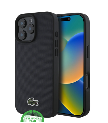 Hoesje voor iPhone 16 Pro Max Zwart &ndash; Luxe Bescherming met Stijlvolle Textuur
