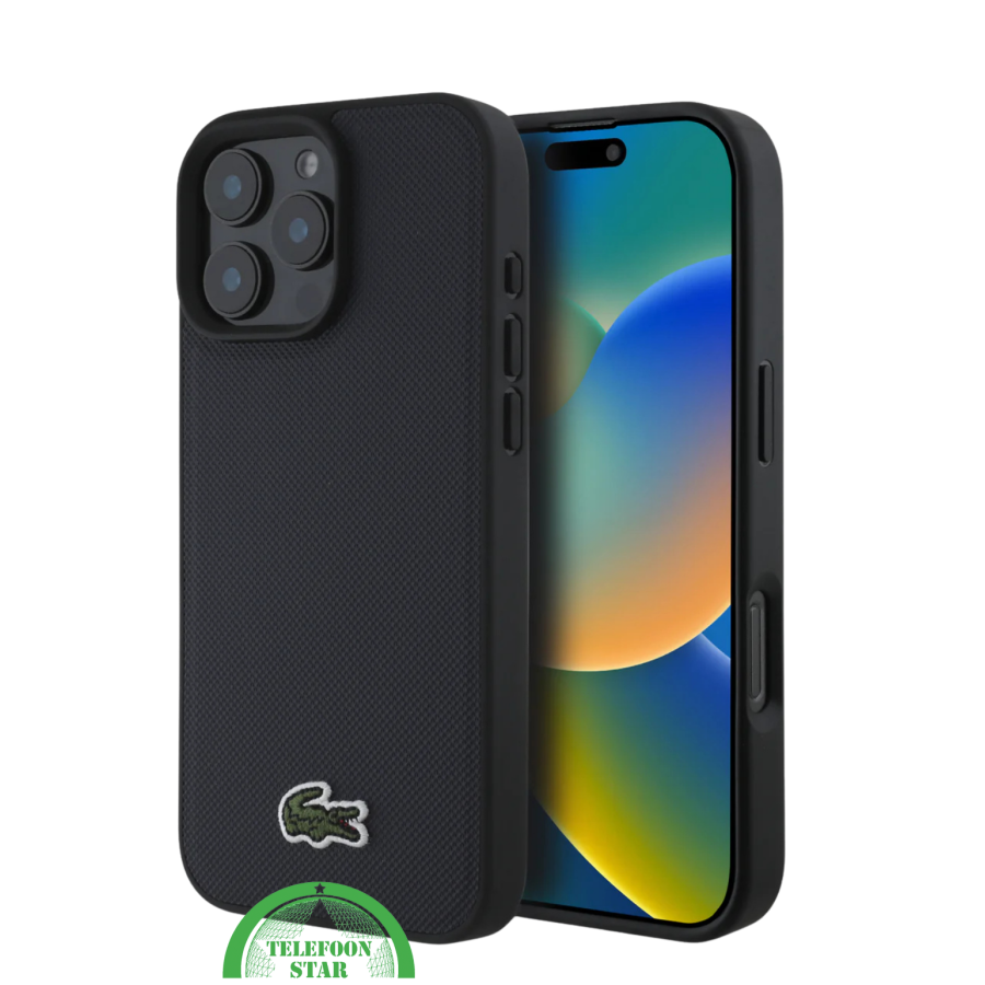 Hoesje voor iPhone 16 Pro Max Zwart &ndash; Luxe Bescherming met Stijlvolle Textuur