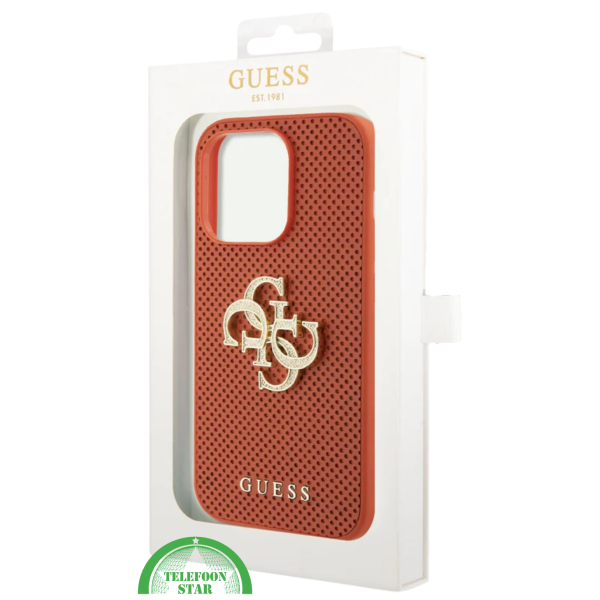 iPhone 15 Pro Siliconen Hoesje &ndash; Oranje Design met Gouden Logo en Gripbescherming – foto 4