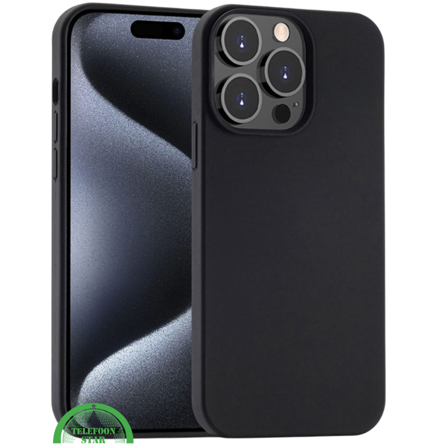 Zwart Hoesje voor iPhone 15 Pro Max &ndash; Slank, Elegant &amp; Krasbestendig