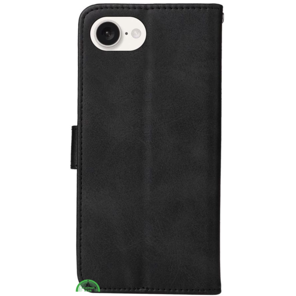 Bookcase Hoesje voor iPhone SE Zwart, Stijlvol, Functioneel &amp; 360&deg; Bescherming – foto 2