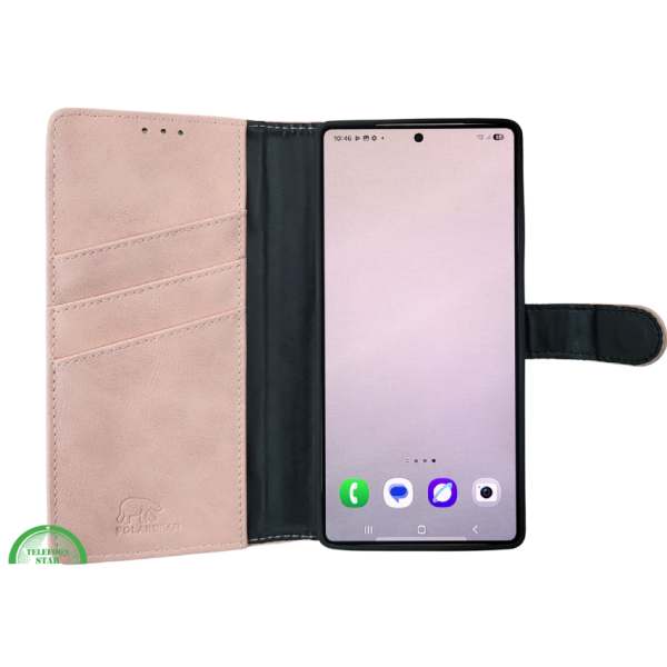 S25 Edge Lichtroze Boek Leer 100% – foto 9