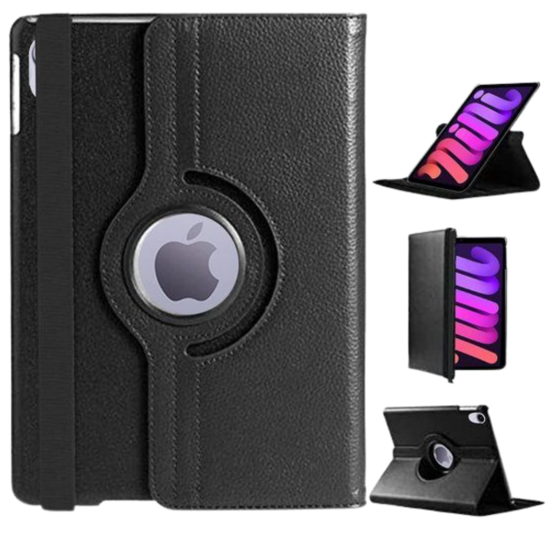 iPad Mini (2024) Zwart 360&deg; Draaibaar Case Handsfree gebruik – foto 2