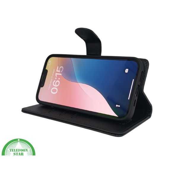 iPhone 17E Luxe Bookcase Hoesje Zwart &ndash; Wallet Case met Standfunctie – foto 3