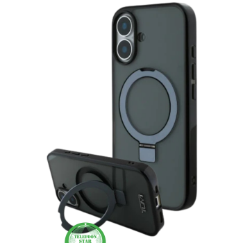 Transparant Hoesje met Metalen Ringhouder voor iPhone 16 &ndash; Sterke Bescherming & Handige Standfunctie