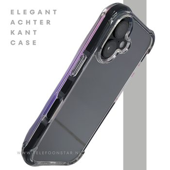 hoesje doorzichtig zwarte randen silicone draadloos oplaad voor iPhone 16