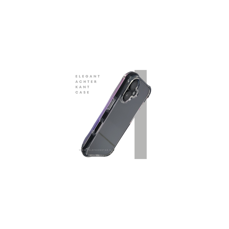 hoesje doorzichtig zwarte randen silicone draadloos oplaad voor iPhone 17