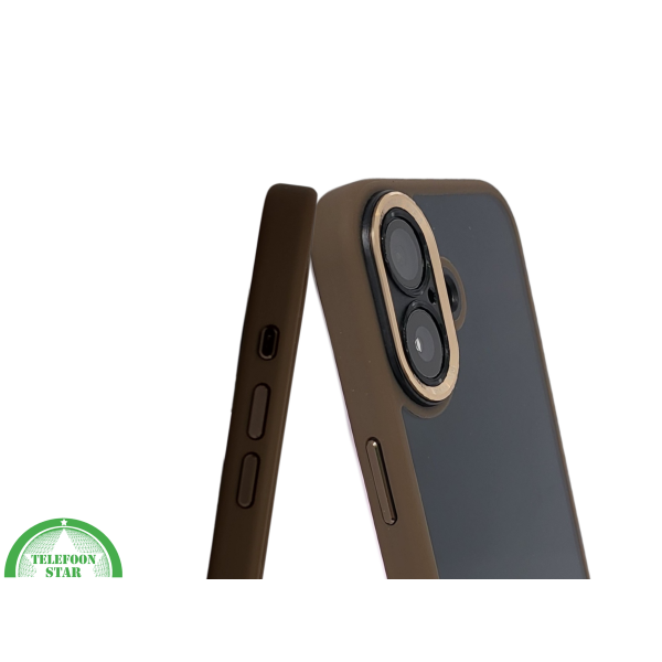 hoesje doorzichtig bruin randen silicone voor iPhone 17 – foto 6