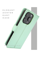 iPhone 16 Pro Max Bookcase Hoesje Mintgroen &ndash; Fris, Stijlvol & Praktisch