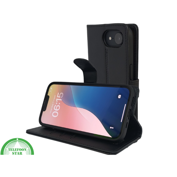 iPhone 17E Luxe Bookcase Hoesje Zwart &ndash; Wallet Case met Standfunctie – foto 4