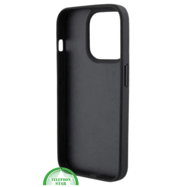 iPhone 15 Pro Hoesje met Gouden Ketting &ndash; Zwart Design met Logo en Bescherming – foto 3