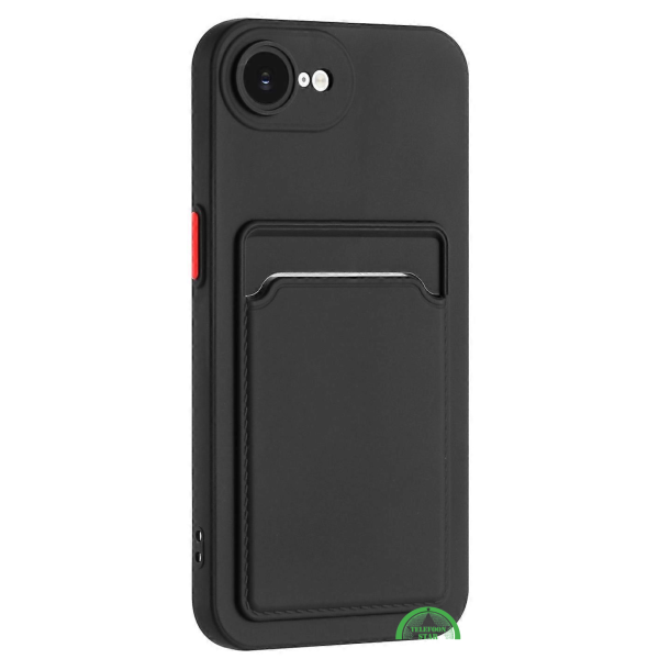 Transparant iPhone SE 2022 Hoesje met Pasjeshouder &ndash; Shockproof en Silicone – foto 2