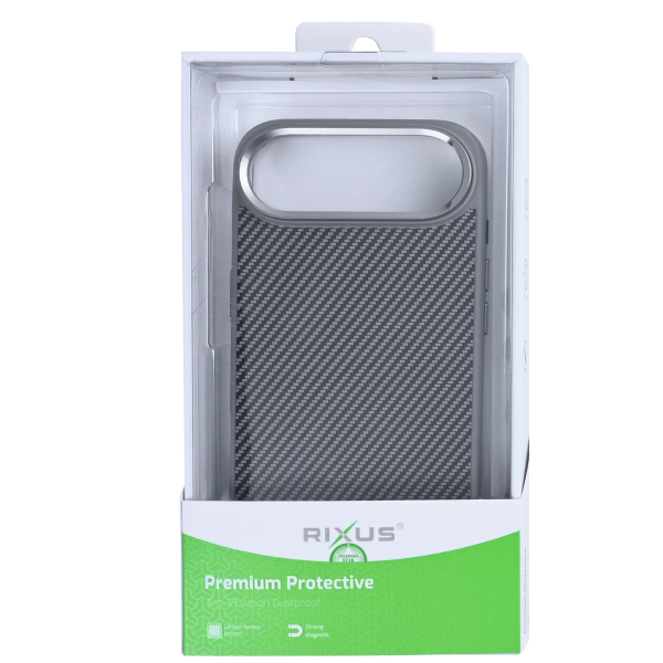 hoesje iPhone 17 Air Zwart Carbon Shield Grip Case – foto 5