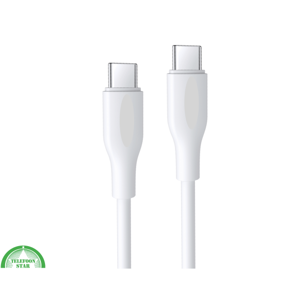 USB C Oplaadkabel 20 CM Witte Gevlochten Snelladerkabel – foto 4