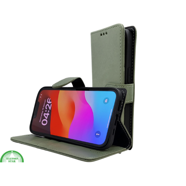 Boek case Groen cover iPhone 16E 2025 leer up – foto 4