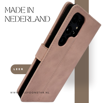 S25 Edge Lichtroze Boek Leer 100%