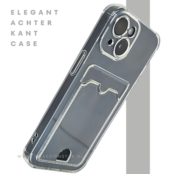 iPhone 15 Clear Case met Kaarthouder &ndash; Slank Design & Extra Functionaliteit