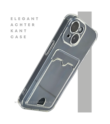 iPhone 15 Clear Case met Kaarthouder &ndash; Slank Design & Extra Functionaliteit