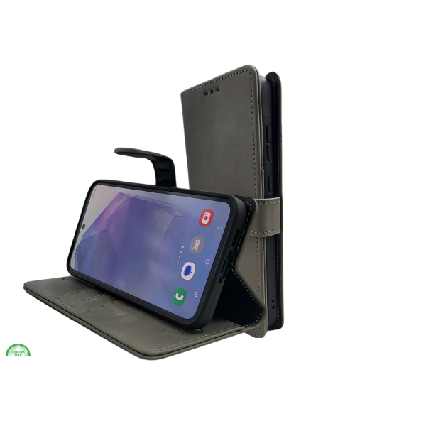 Hoesje voor Samsung Galaxy S26 Plus Boek Case Leer Stijlvolle en Wallet Grijs – foto 4