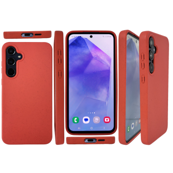 Samsung Galaxy A56 Milieuvriendelijk Hoesje Rood &ndash; Schokbestendige Backcover