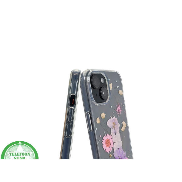iPhone 15 Plus Transparant Hoesje met Gedroogde Bloemen &ndash; Elegant en Beschermend – foto 6