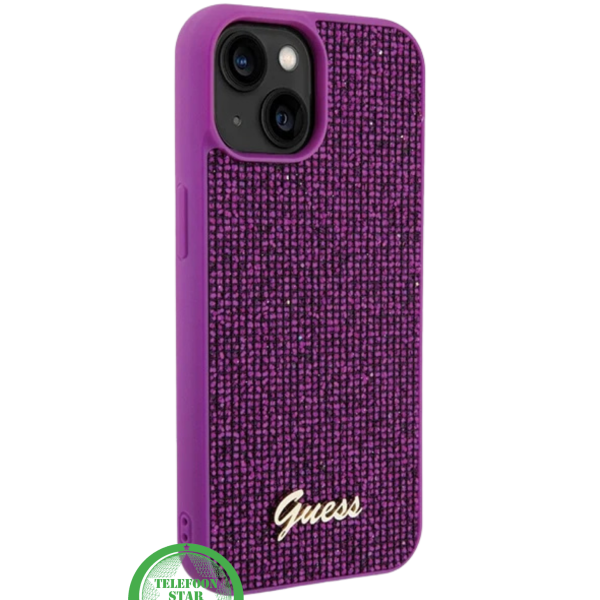 Hoesje voor iPhone 15 - Purple Shine Textile Armor    – foto 3