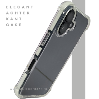 Anti shock case witte randen silicone voor iPhone 16